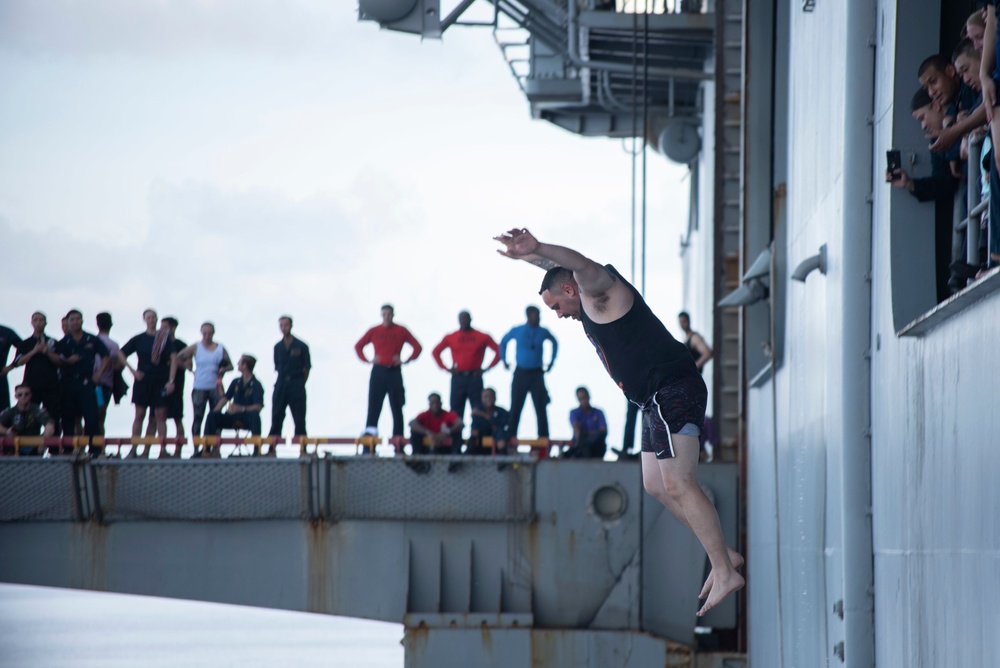 USS Tripoli Swim Call