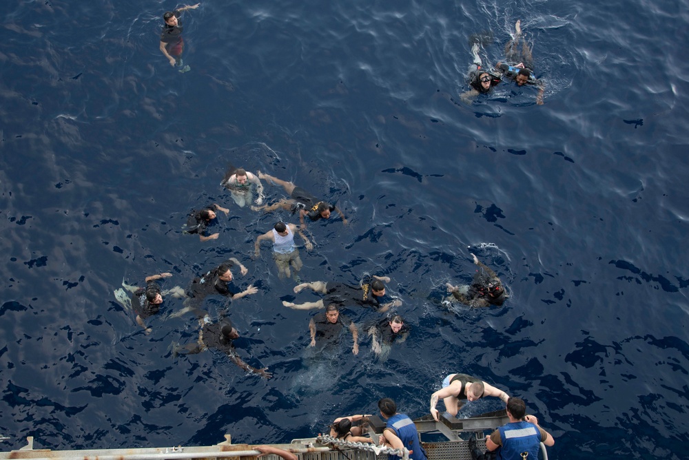 USS Tripoli Swim Call