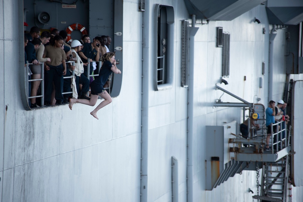 USS Tripoli Swim Call