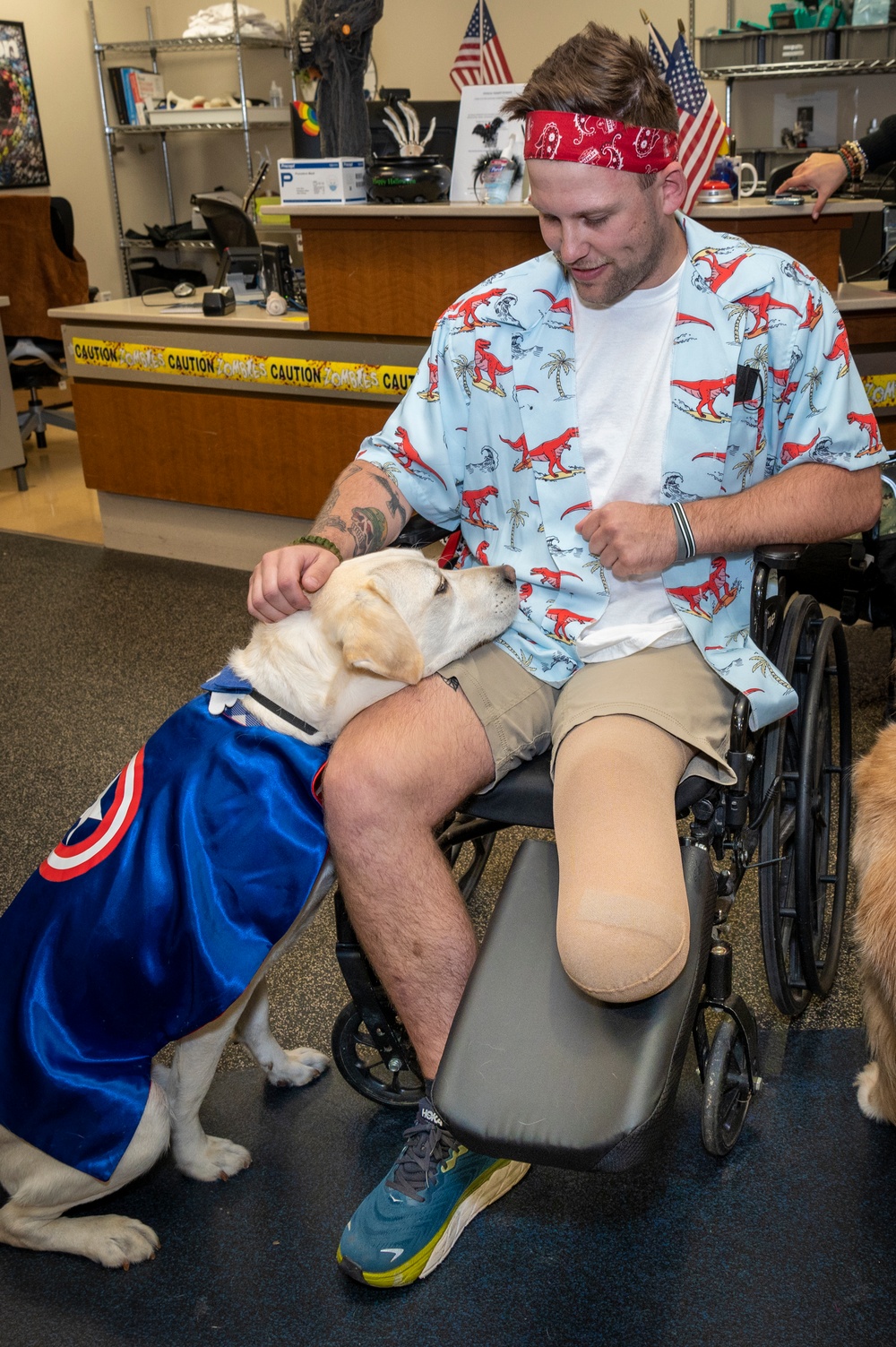 WRNMMC Facility Dogs Celebrate Halloween