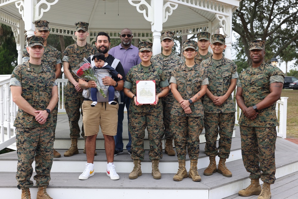 Sgt. Isabelle M. Anaya's promotion ceremony