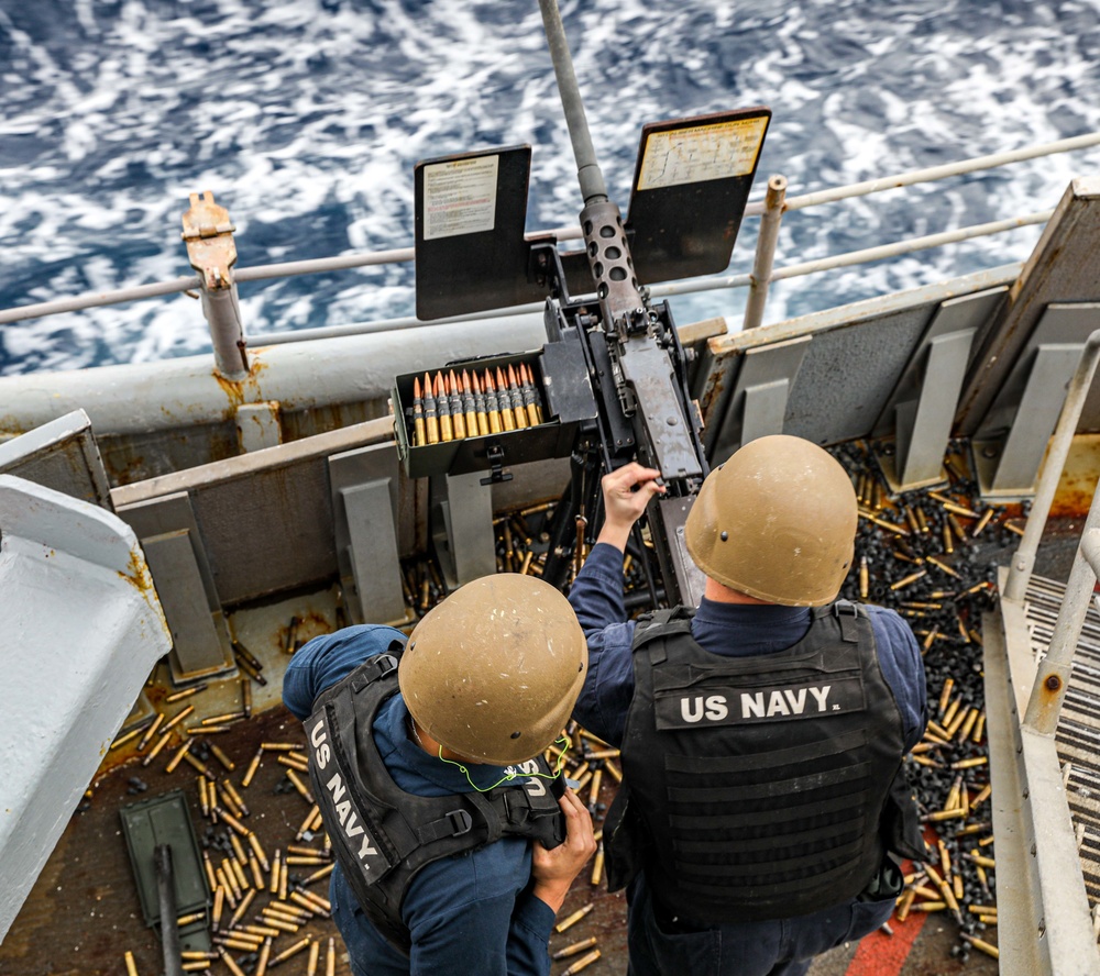 USS Chancellorsville Conducts Weapons Shoot