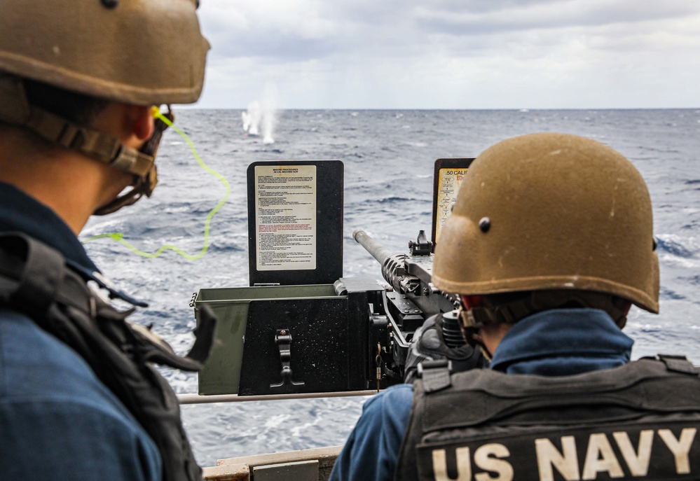 USS Chancellorsville Conducts Weapons Shoot