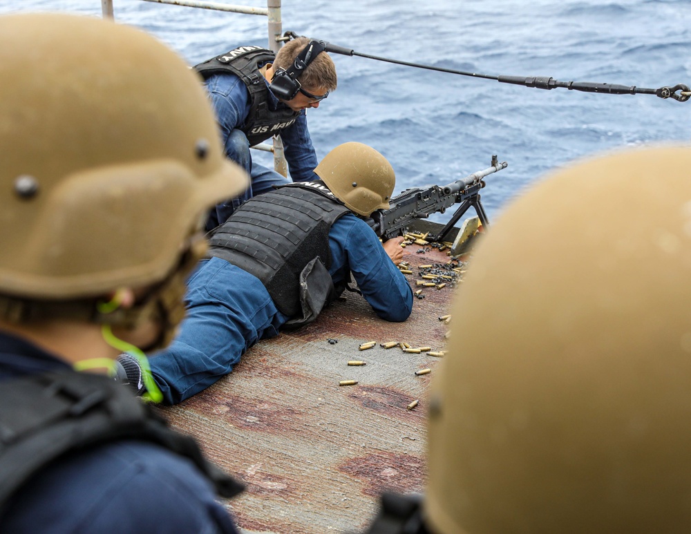 USS Chancellorsville Conducts Weapons Shoot