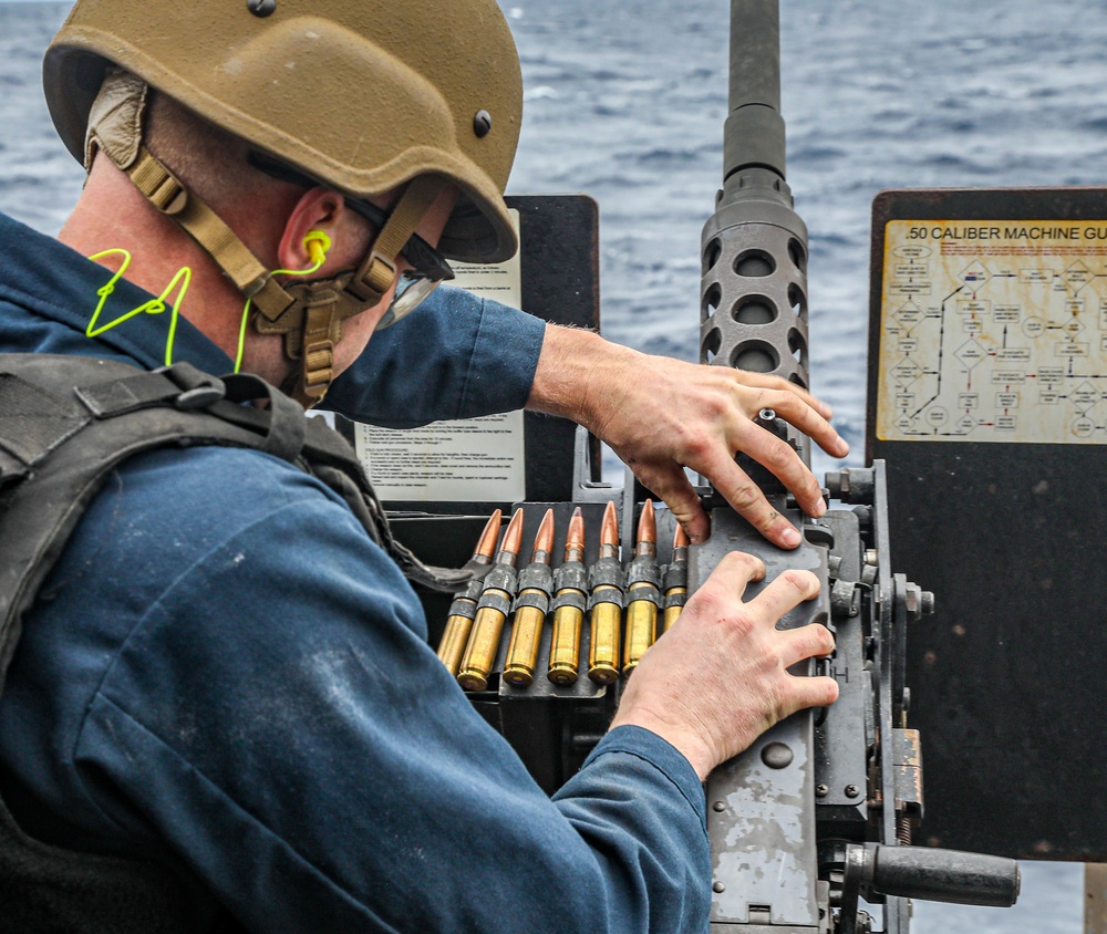 USS Chancellorsville Conducts Weapons Shoot