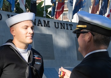 Sailor Receives Medal for Life-Saving Actions
