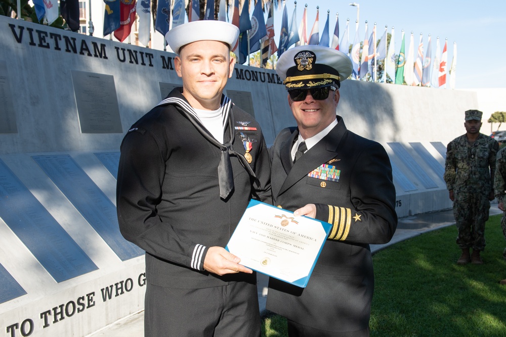 Sailor Receives Medal for Life-Saving Actions