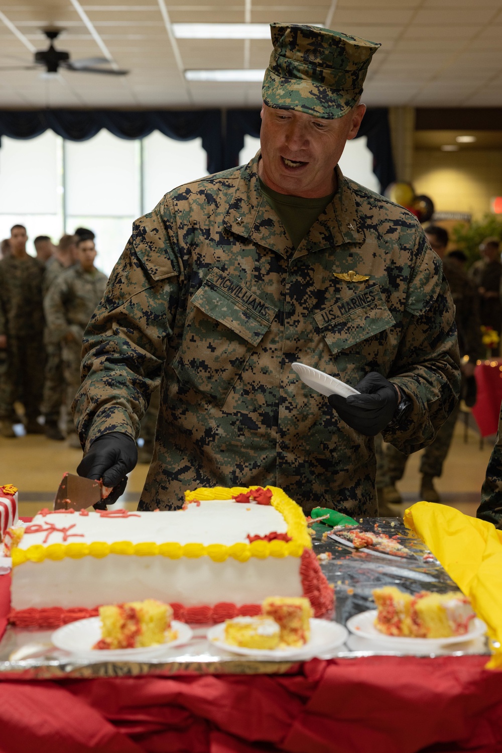 2nd Marine Logistics Group celebrates 247th Marine Corps birthday at French Creek mess hall