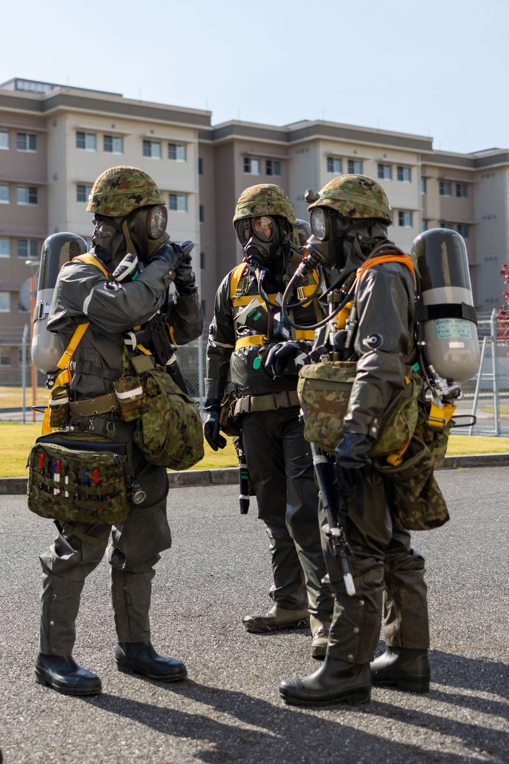 Exercise Active Shield 2022: Japan Ground Self Defense Force respond to simulated hazardous material fire