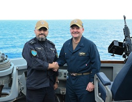 In show of interchangeability, U.S. Navy Rear Admiral re-assumed command from Bulgarian Chief of Staff.