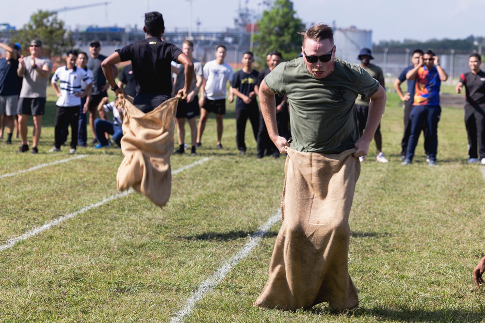 U.S. and Malaysian service members participate in Sports Day
