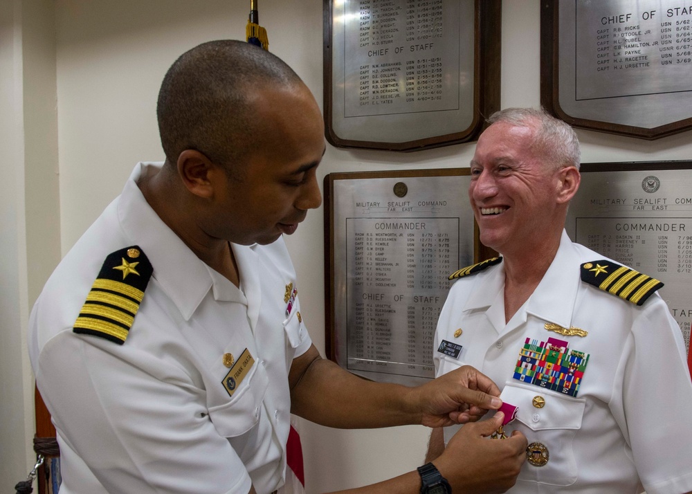 USNA '96 Grads Participate in Military Sealift Command Far East Change of Command