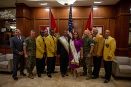 The King and Queen of Zulu visit Marines at Marine Corps Support Facility New Orleans
