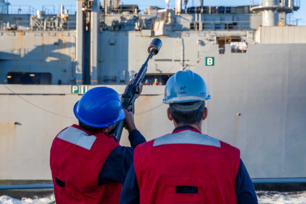 USS Leyte Gulf (CG 55) Completes Replenishment-at-Sea