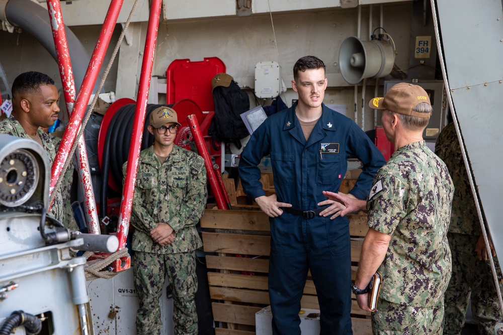 Rear Adm. Sean Bailey tours USS Momsen