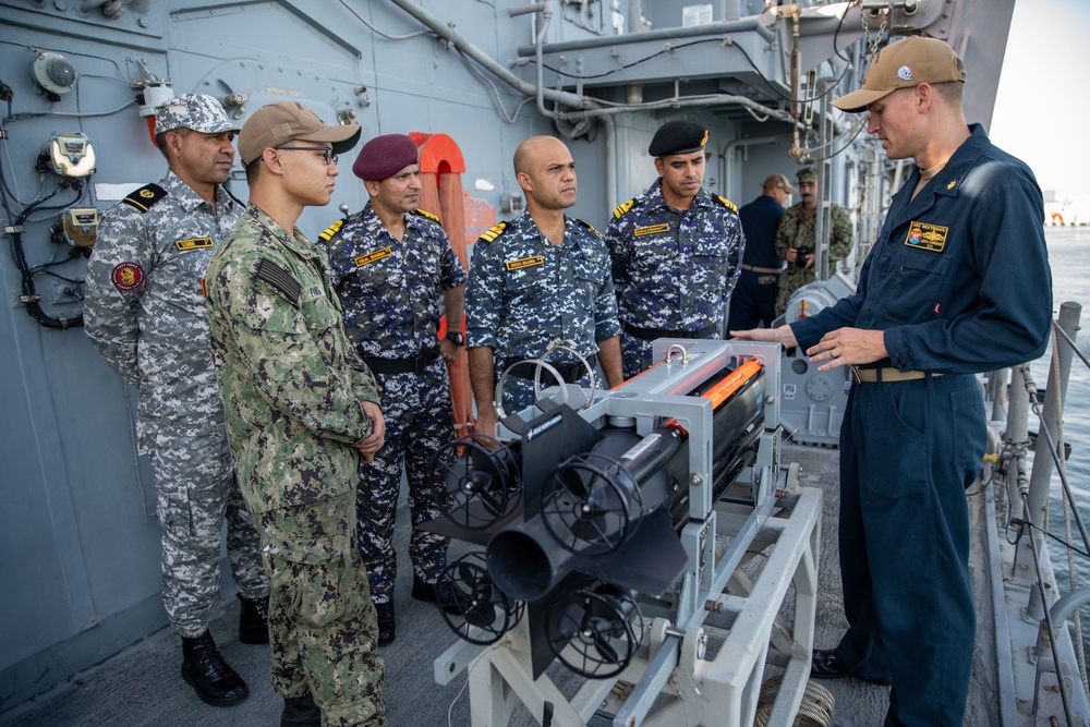 Indian Navy Officers Tour USS Dextrous