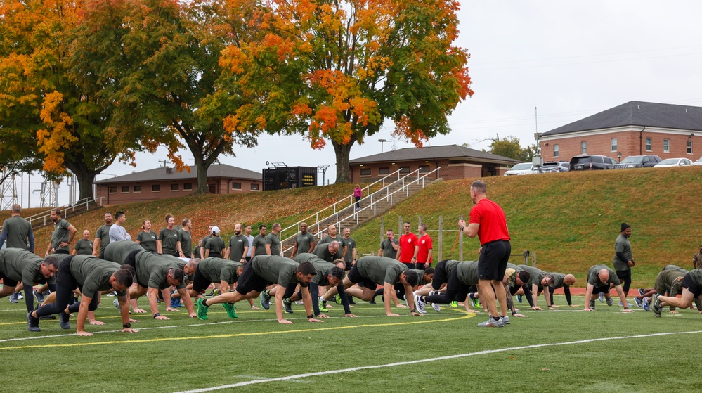 FBI and Wounded Warrior Regiment physical training and morale building