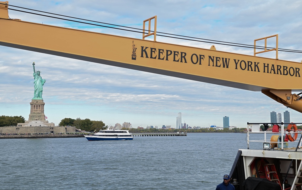 Personnel aboard Coast Guard Cutter Katherine Walker (WLM 552) hosts a cutter man ceremony.