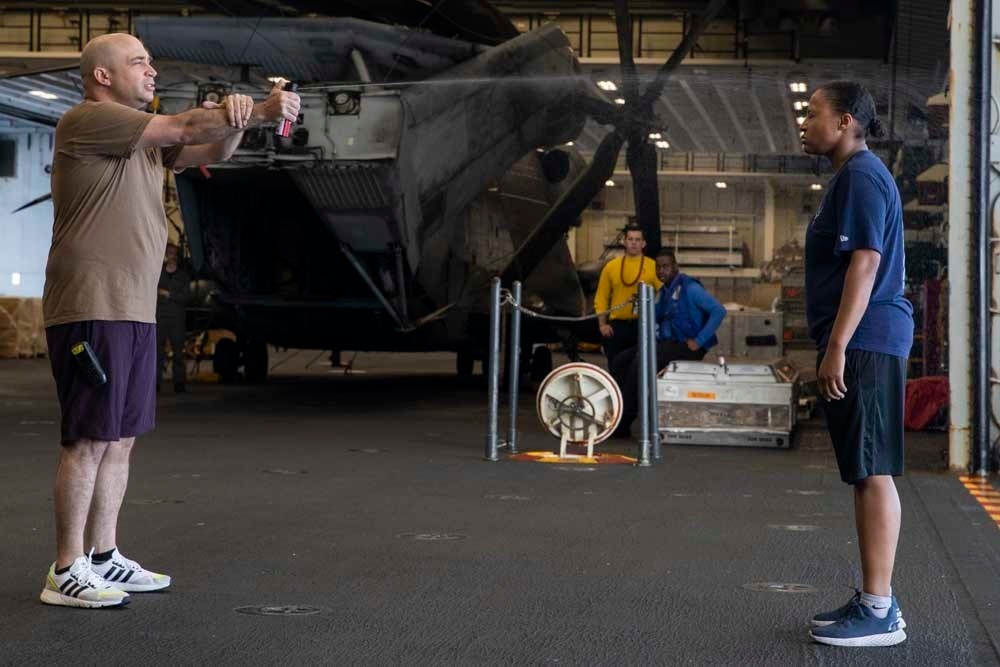 USS Tripoli OC Spray