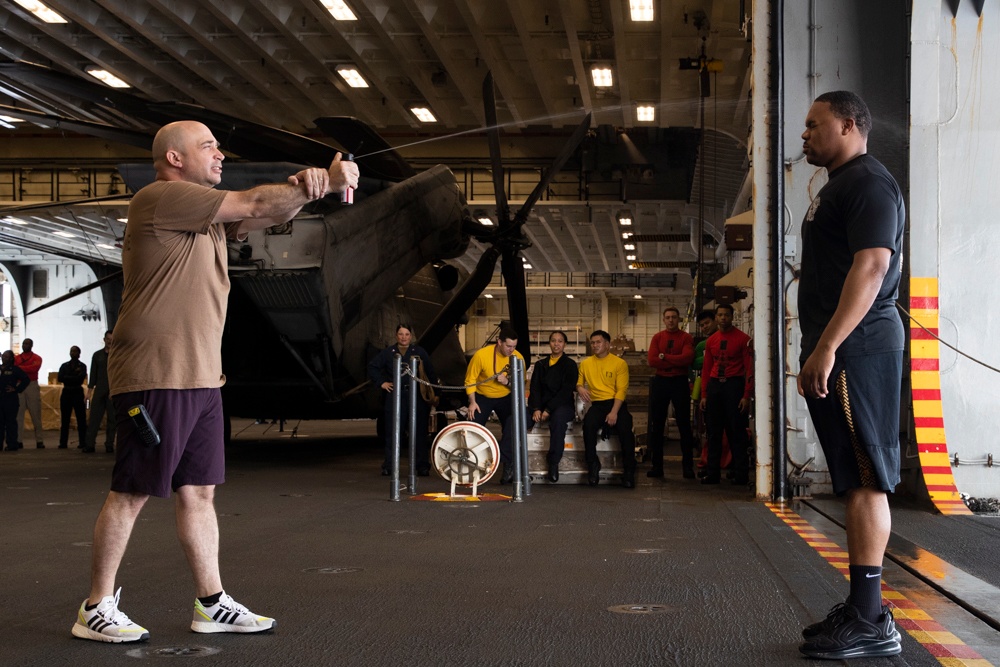 USS Tripoli OC Spray