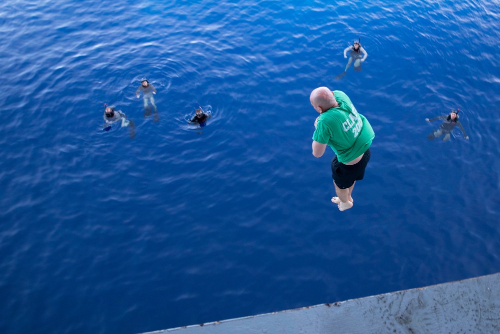 USS Tripoli Swim Call