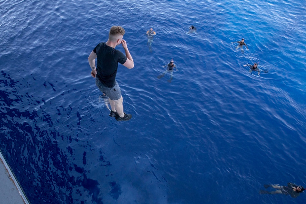 USS Tripoli Swim Call