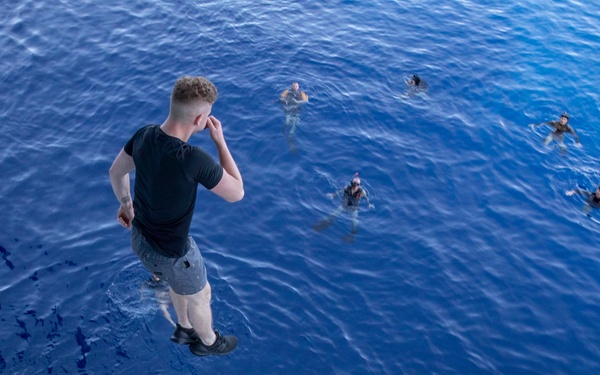 USS Tripoli Swim Call
