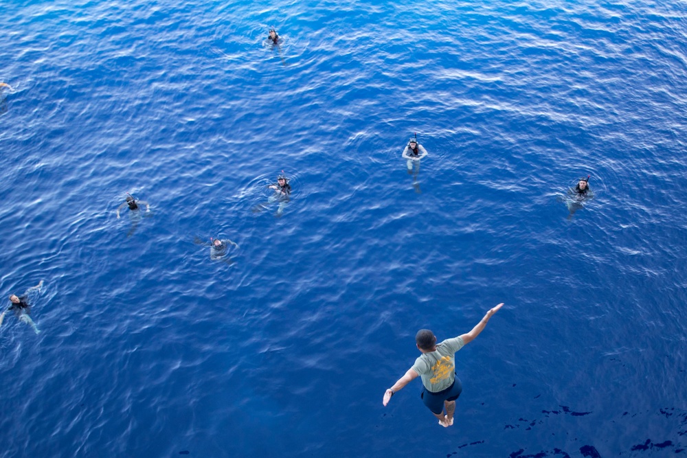 USS Tripoli Swim Call