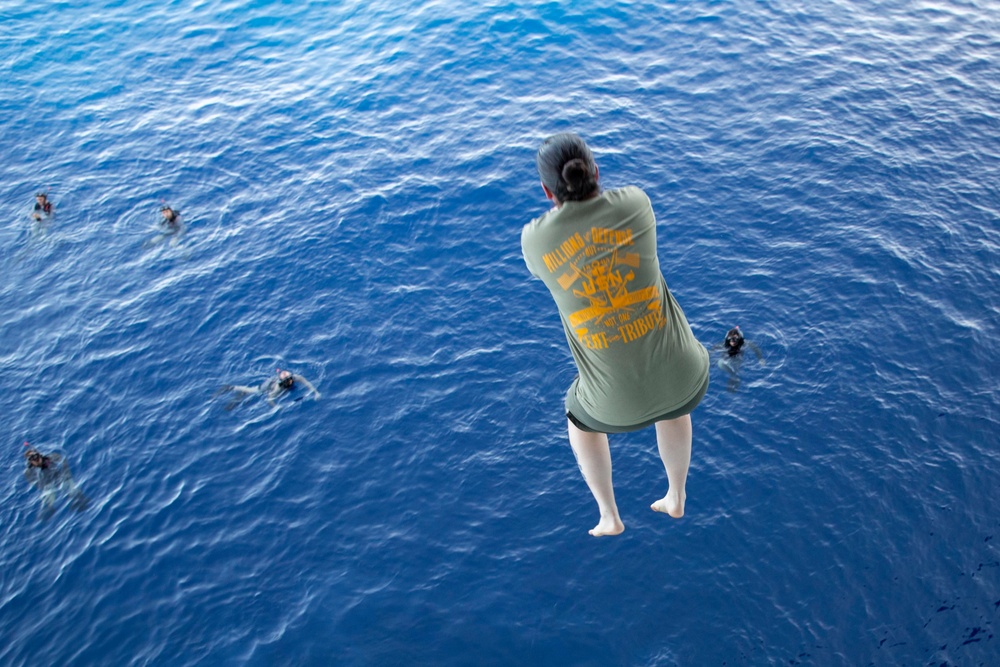 USS Tripoli Swim Call