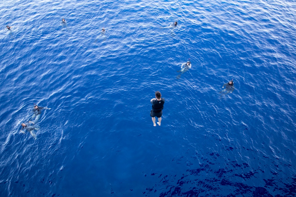 USS Tripoli Swim Call