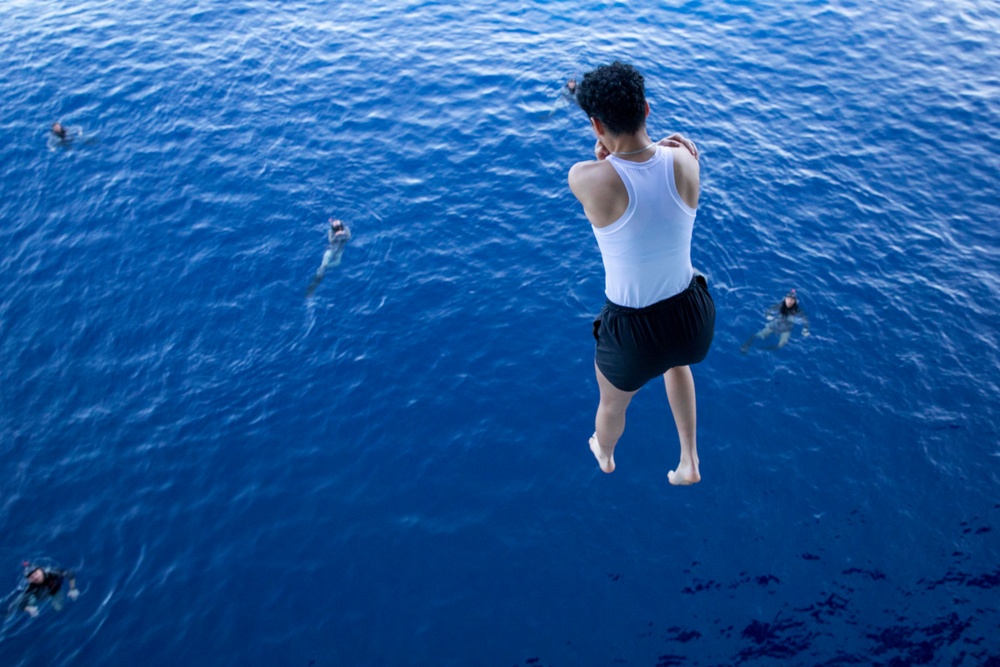 USS Tripoli Swim Call