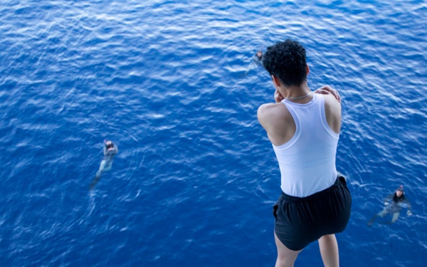USS Tripoli Swim Call