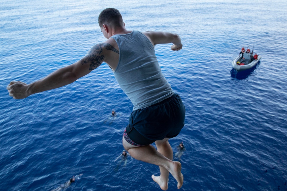 USS Tripoli Swim Call