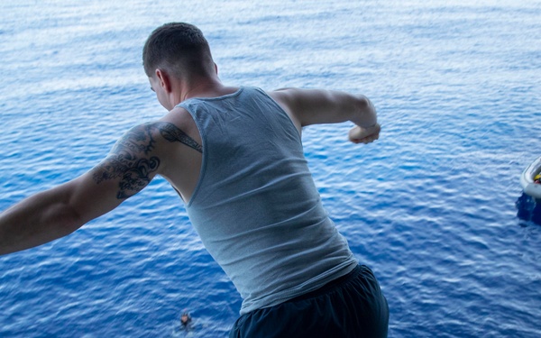 USS Tripoli Swim Call