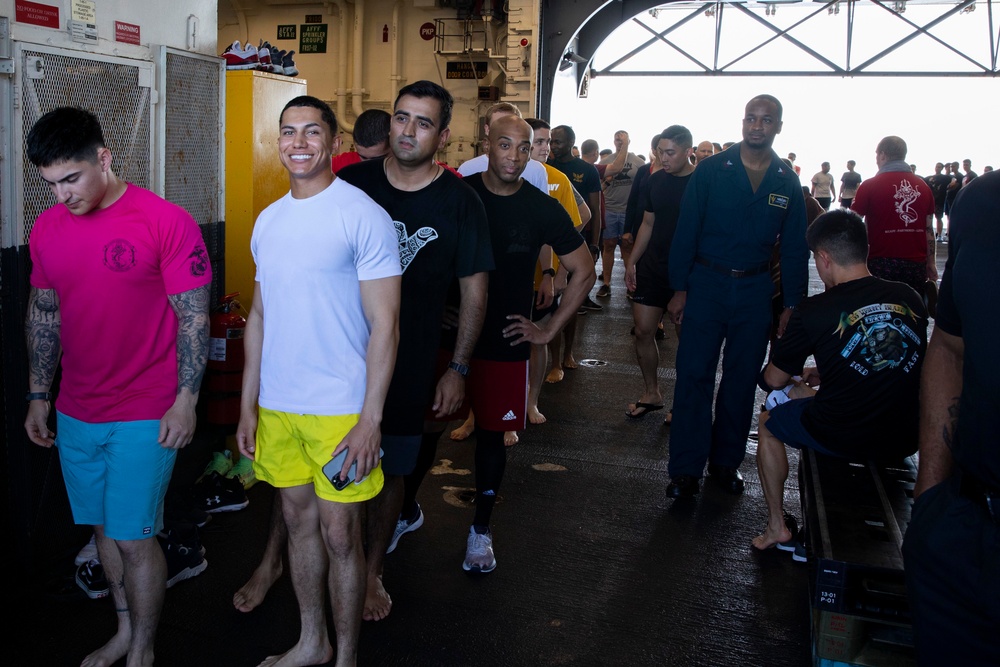 USS Tripoli Swim Call