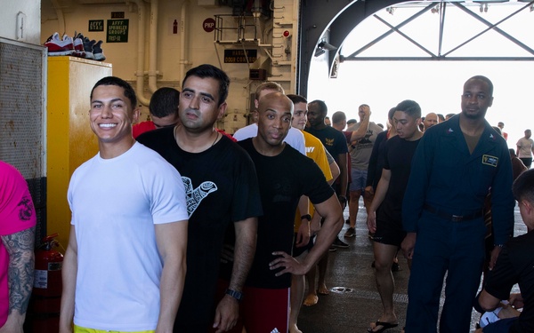 USS Tripoli Swim Call
