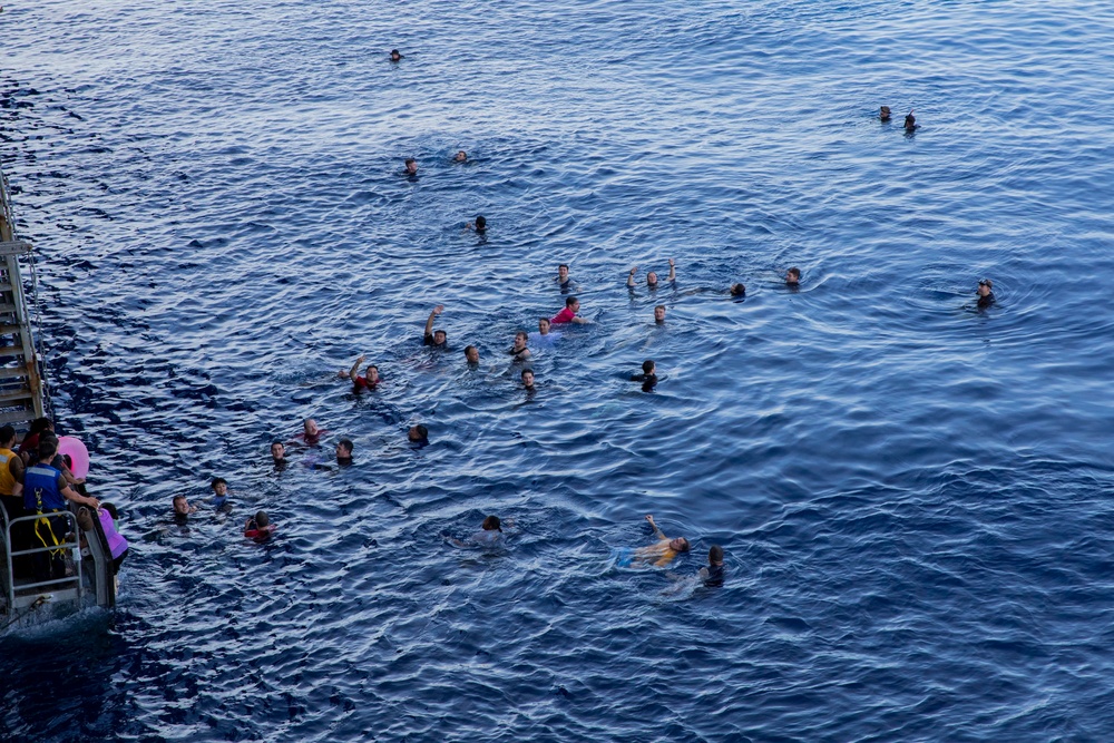 USS Tripoli Swim Call