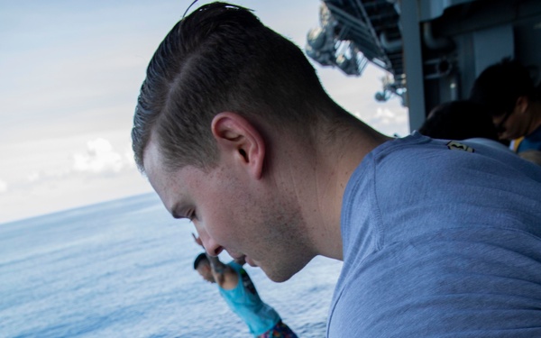 USS Tripoli Swim Call