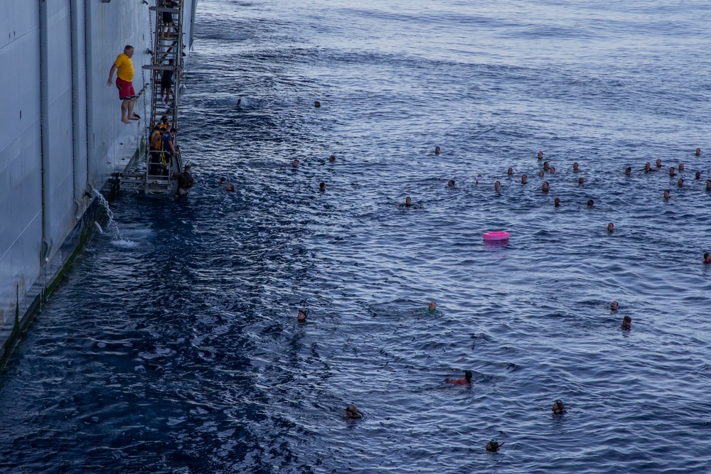 USS Tripoli Swim Call