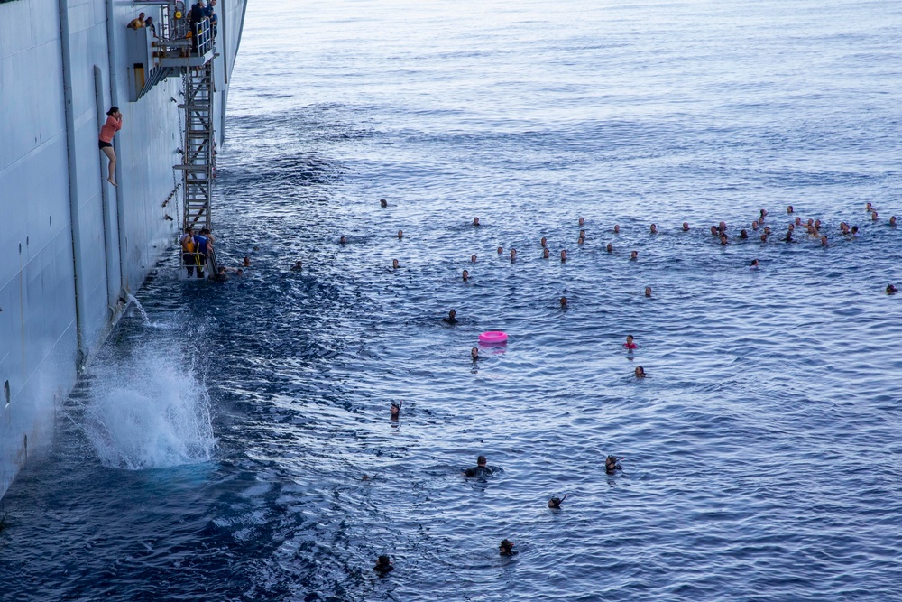 USS Tripoli Swim Call