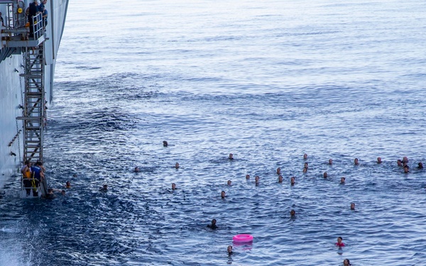 USS Tripoli Swim Call