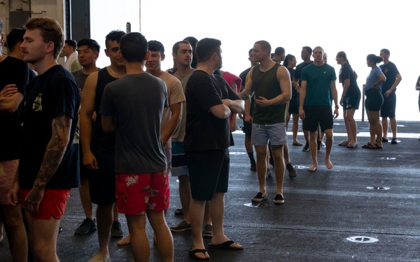 USS Tripoli Swim Call