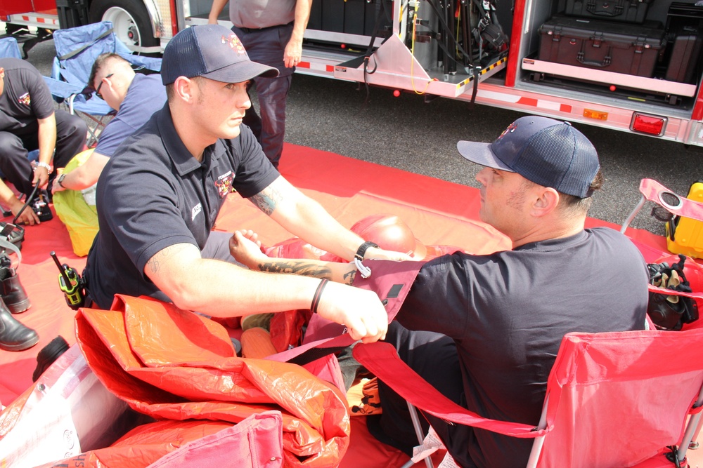 HAZMAT RESPONSE -- Fort Rucker Fire Department trains with Guard civil support team