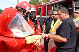 HAZMAT RESPONSE -- Fort Rucker Fire Department trains with Guard civil support team