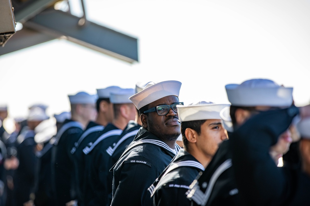 USS Ramage Conducts Sea and Anchor in Halifax