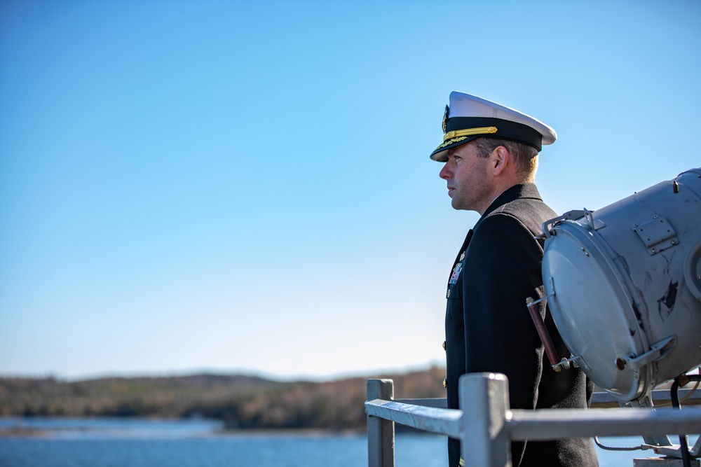 USS Ramage Conducts Sea and Anchor in Halifax