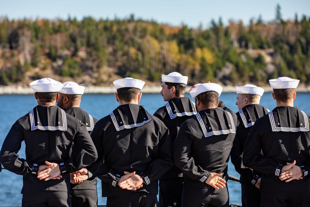 USS Ramage Conducts Sea and Anchor in Halifax