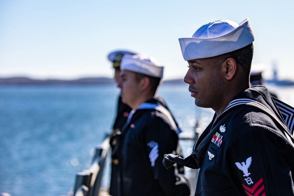 USS Ramage Conducts Sea and Anchor in Halifax