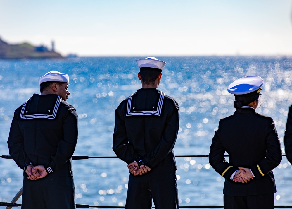 USS Ramage Conducts Sea and Anchor in Halifax