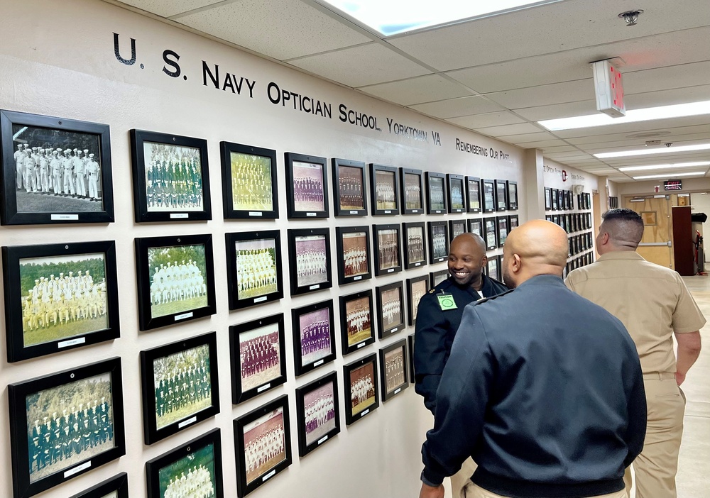 The Naval Medical Leader and Professional Development Command’s Chief Mess in Bethesda visited the Tri-Service Optician School (TOPS) detachment at Yorktown, Virginia on October 27th